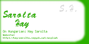 sarolta hay business card